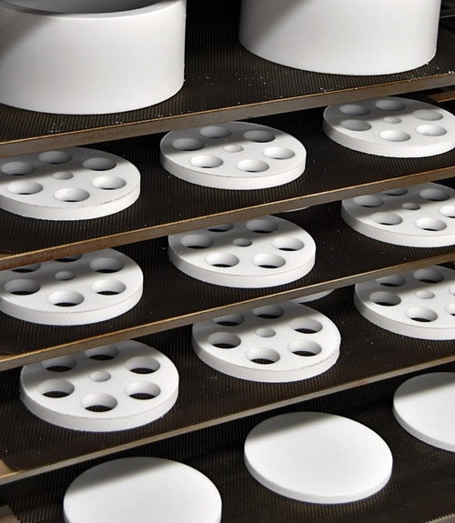 PTFE preforms awaiting sintering