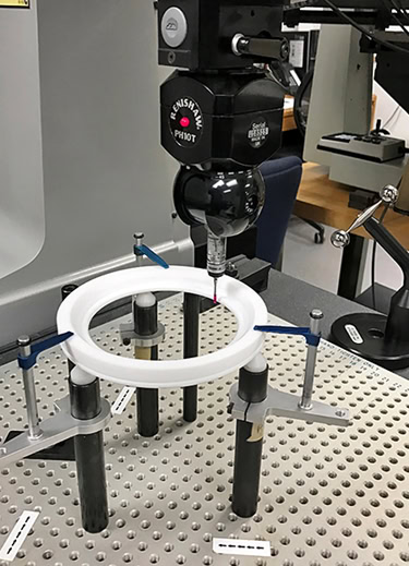 PTFE Valve Seat CMM inspection 